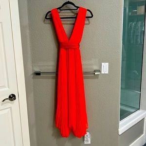 Poppy Red Alice and Olivia midi dress